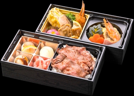 手まり寿司とローストビーフ重