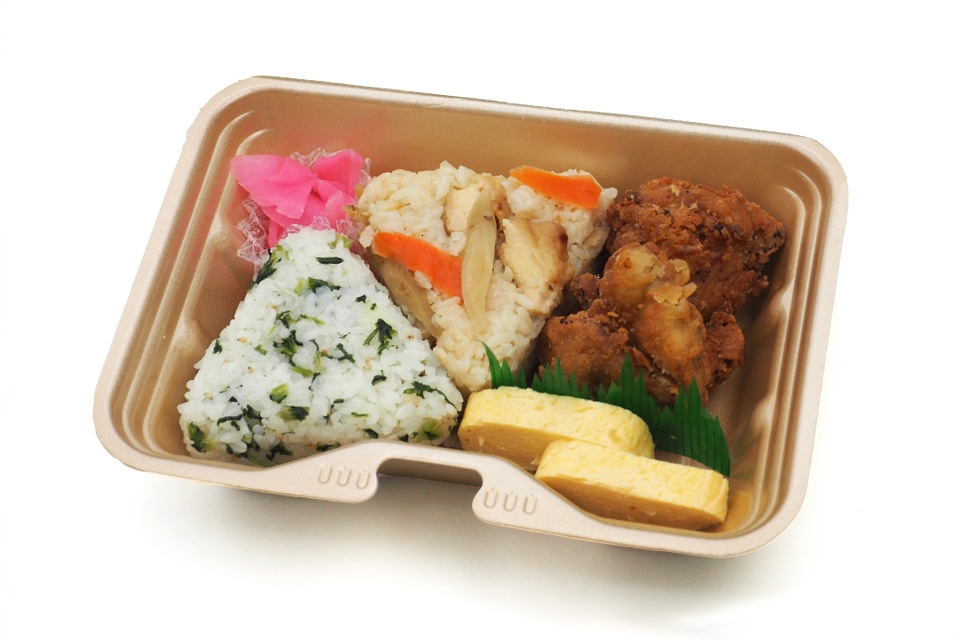 こだわり厳選おにぎり2個おかずセット（高菜ちりめん・厳選鶏五目）