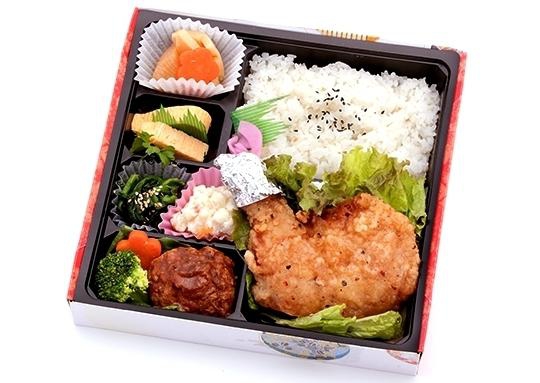 がぶり骨付きチキン&黒毛和牛手ごねハンバーグステーキ弁当